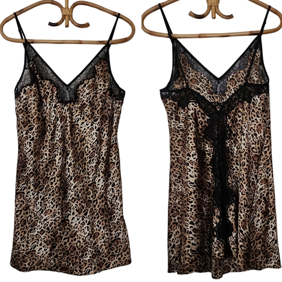 Victoria's Secret leopard and lace slip dress - Picture 1 of 7